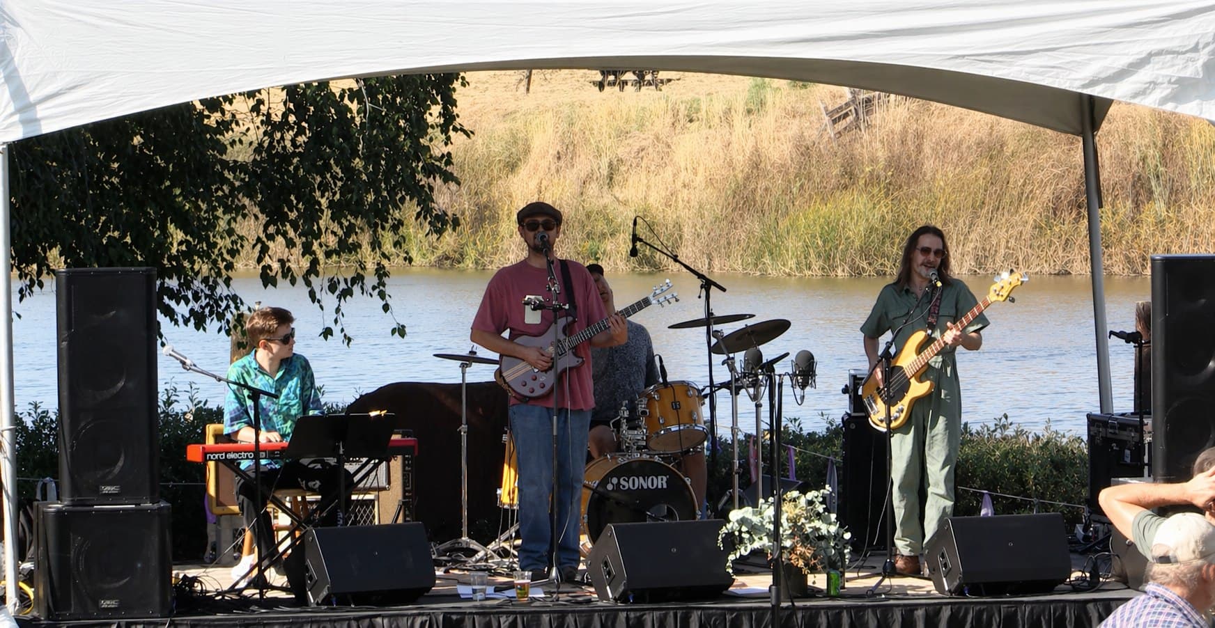 Northern Disconnection performing live on the riverfront stage at G-Fest
